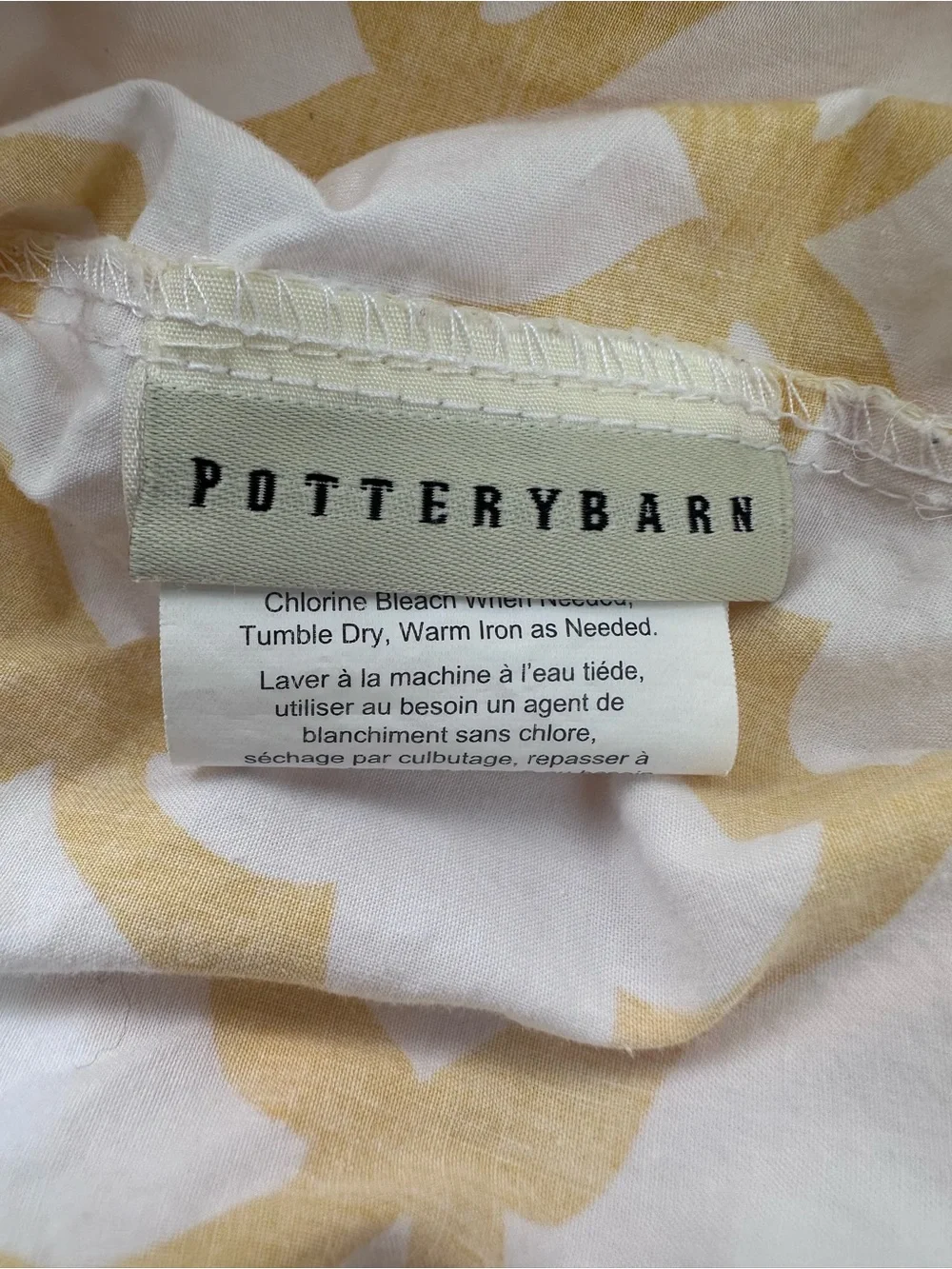 Pottery Barn Marlo Marigold Fitted Sheet Full Organic Cotton